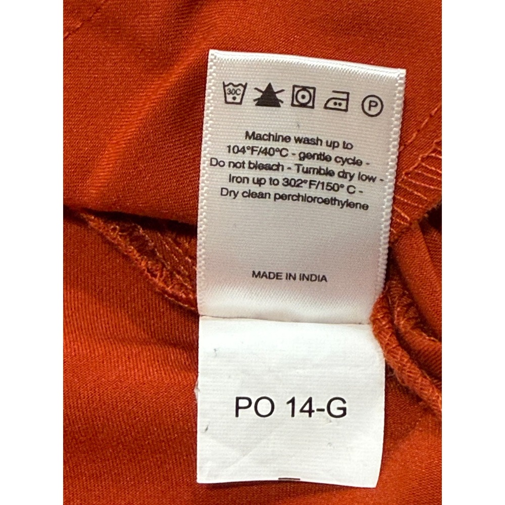 Mandala Women's Rust Orange V Neck Scrub‎ Top With Pockets Size Small Nursing - Picture 7 of 9